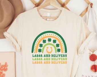 Labor and Delivery Nurse St Patricks Day Shirt, Saint Patrick's day gift for Labor Nurse, Lucky Irish tshirt for LDRP RN, Group matching