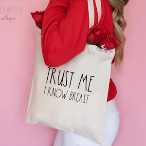 Funny Lactation Consultant Canvas Tote Bag, Gift for Lactation Peer Counselor,  CLC bag, Breastfeeding Educator
