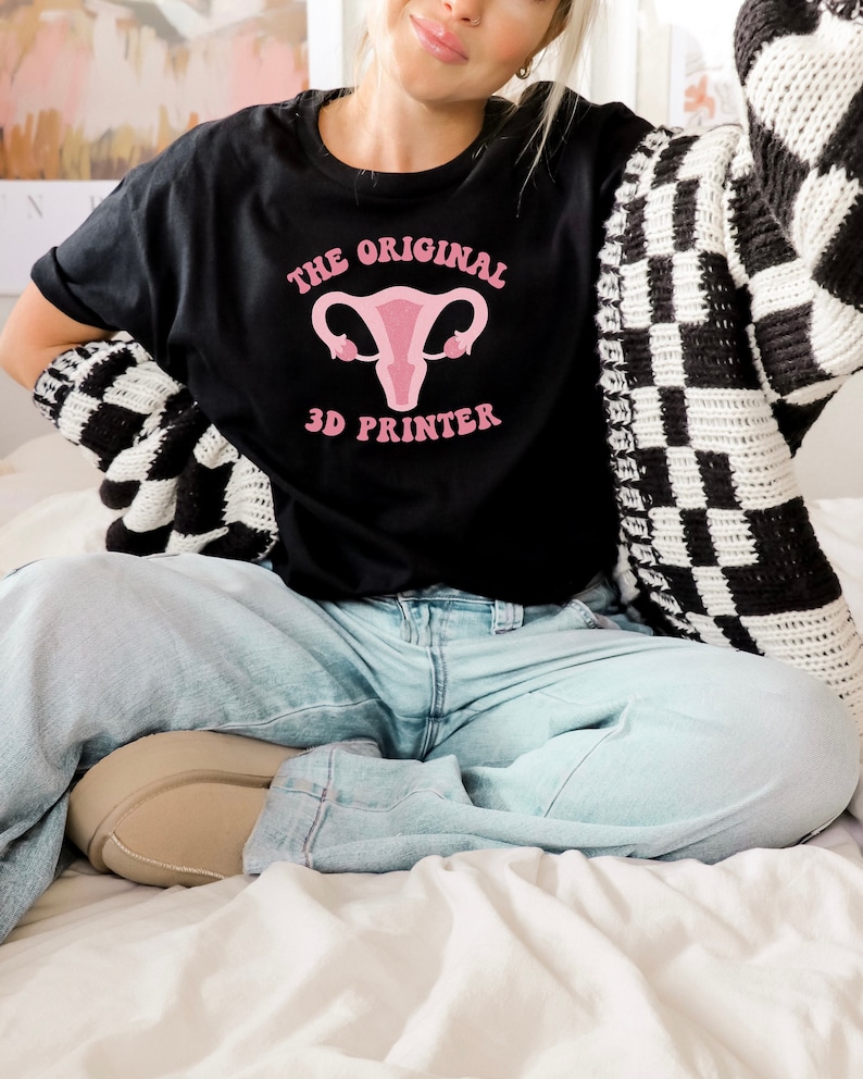 Original 3D printer Shirt, Funny reproductive shirt, Midwife t-shirt, Birth Doula shirt, Labor and Delivery Nurse Tee, Female scientist gift bild 1