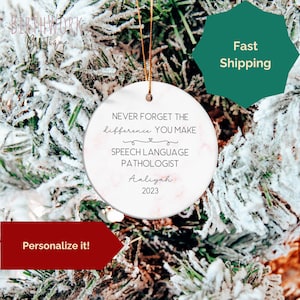 Décoration de Noël pour orthophoniste, cadeau pour orthophoniste, décoration de Noël pour orthophoniste, meilleur orthophoniste au monde, cadeau de remerciement ASHA