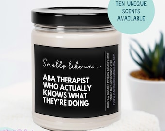 Applied Behavior Analysis Candle, ABA Therapist Gift for Clinics and Schools, Appreciation Gift for ABA Professionals, Christmas Present