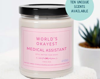 Certified Medical Assistant Candle, Funny CMA Graduation Gift, Medical Assistant Christmas Present, Appreciation Gift for Clinical Assistant