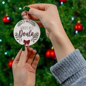 Doula Christmas Gift, Ornament for Postpartum Doula, Worlds Best Doula Holiday Christmas Tree ornament, Thank you gift doula, customize