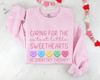 Respiratory Therapy Sweetheart Valentines Day sweatshirt, Respiratory Therapist Valentine's day sweater, NICU RRT Vday crewneck pullover