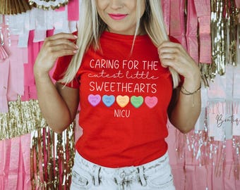 NICU Nurse Valentine's Day Shirt, Neonatal ICU Nurse VDay Gift tee, Valentines Gift for Coworker, NICU team matching group
