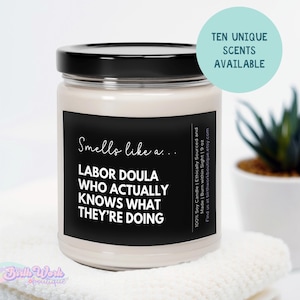 Labor Doula Gift Candle, Birth Doula Appreciation Gift, Certified Doula Christmas Gift, Doula Thank You Gift, Doula Graduation Present