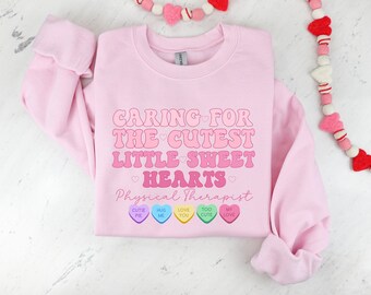 Physical Therapy Valentines day Retro Sweetheart Sweatshirt, Physical therapy crewneck, PT valentines day sweater, PT Assistant vday jumper