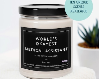 Certified Medical Assistant Candle, Funny CMA Graduation Gift, Medical Assistant Christmas Present, Appreciation Gift for Clinical Assistant