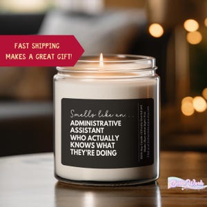 Administrative Professional Candle, Office Support Graduation Gift, Certified Admin Assistant Thank you Gift, Christmas Gift for Admin Staff