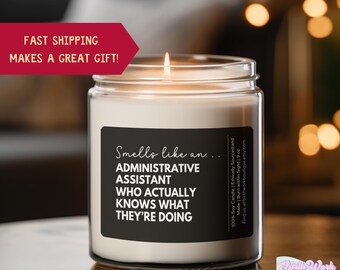Administrative Professional Candle, Office Support Graduation Gift, Certified Admin Assistant Thank you Gift, Christmas Gift for Admin Staff