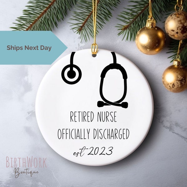 Custom Retirement gift for Nurse, Nurse Ornament, Christmas gift for retired nurse in 2023, Nurse Resignation gift, Coworker retirement gift