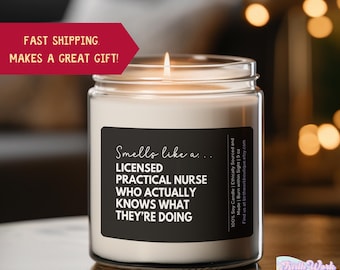 Licensed Practical Nurse Candle, Home Health Nurse Gift, LPN Graduation Gift, Nurse Appreciation Gift, LPN Christmas Present, Long-Term Care