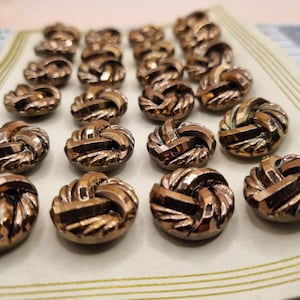 Art Deco Czechoslovakian 100% Glass Buttons. New old Stock.