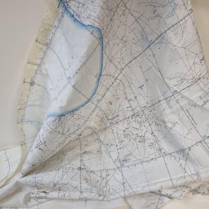 Vintage Military Pilots silk Map