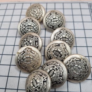 Vintage 10 x Military Style regiment Buttons.