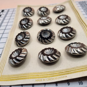 Art deco all Glass beautiful 1920s Czechoslovakian  buttons.