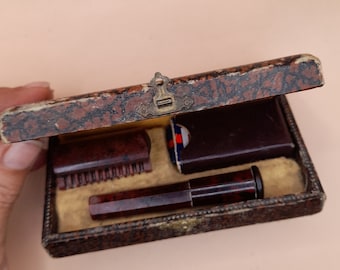 Kit De Rasage Vintage Wardonia En Bakélite - Années 1930, Occasion