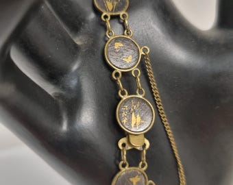 Antique K24 1930s Japanese Damascene Bracelet.