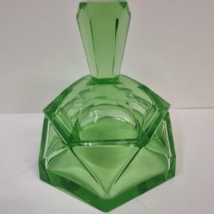 Art Deco Glass Perfume Trinket Glass
