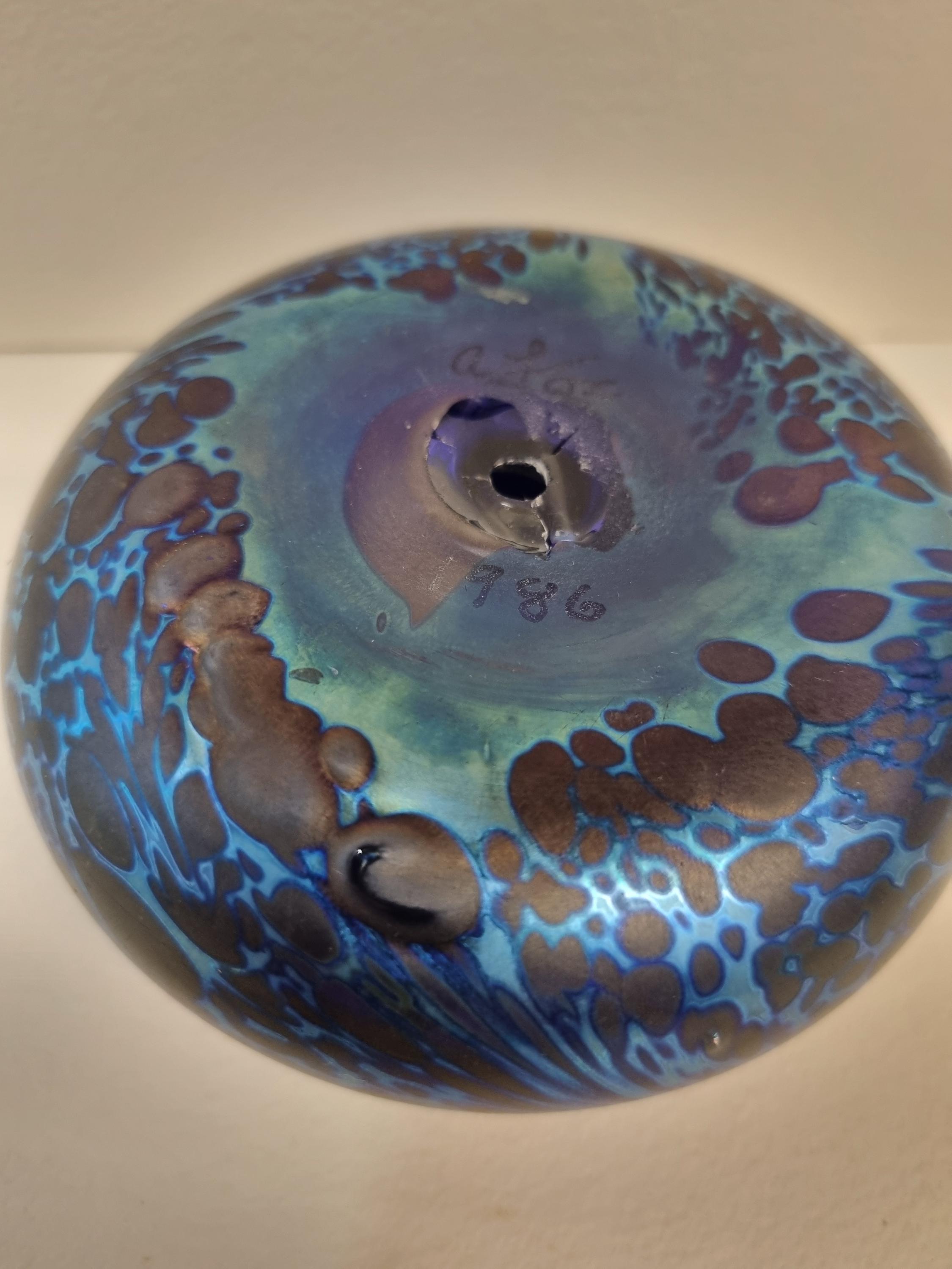Vintage Alan Fox 1986 Iridescent Glass Art - Etsy