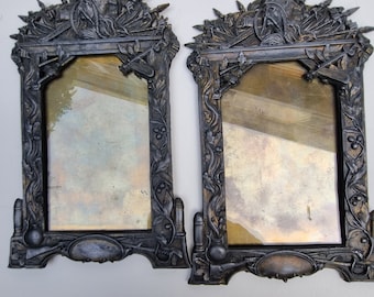 WW1 French Art Nouveau Pair of Photo Frames