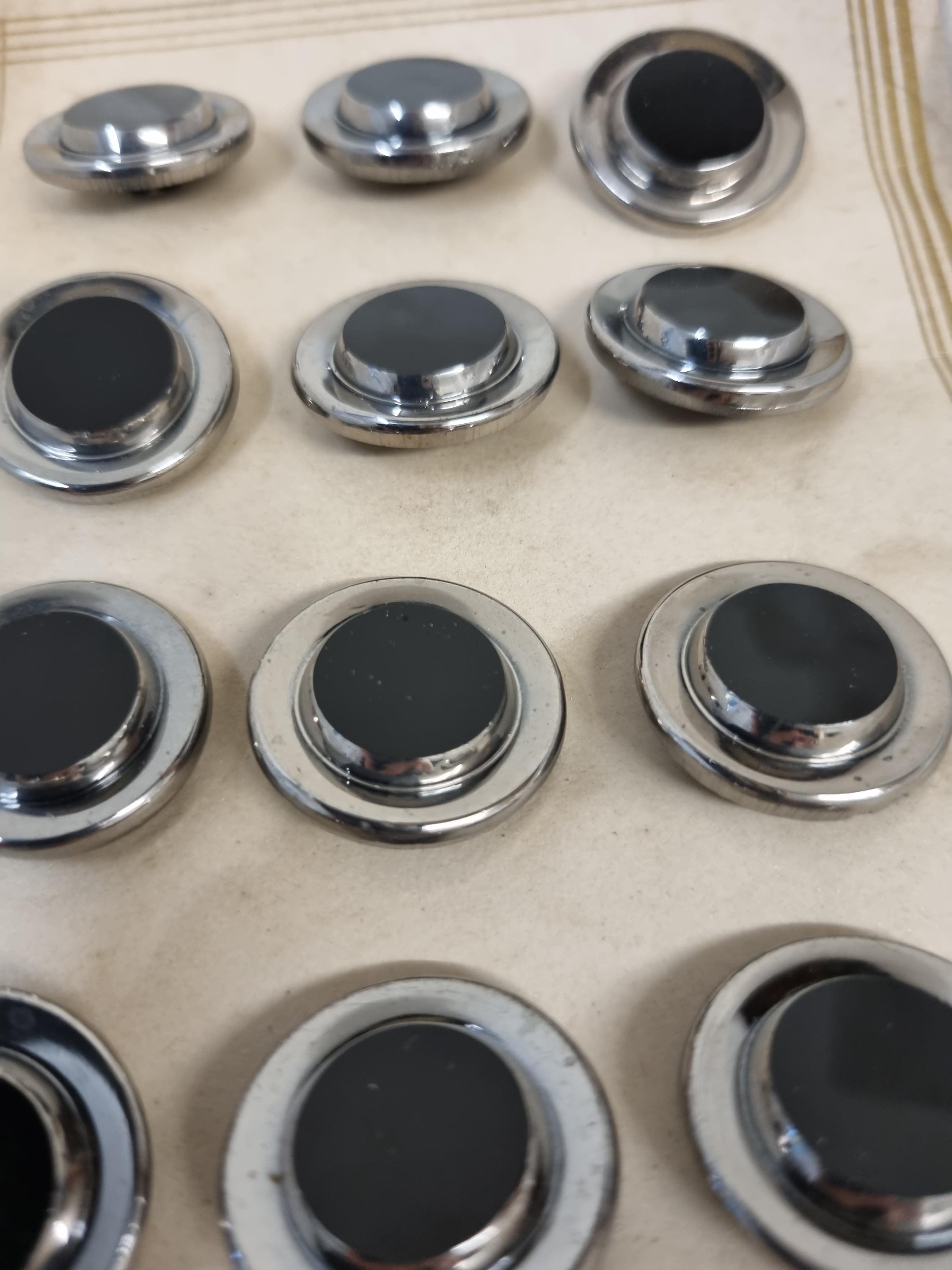 Beautiful art deco Czechoslovakian glass buttons never been used still on the board of 12.