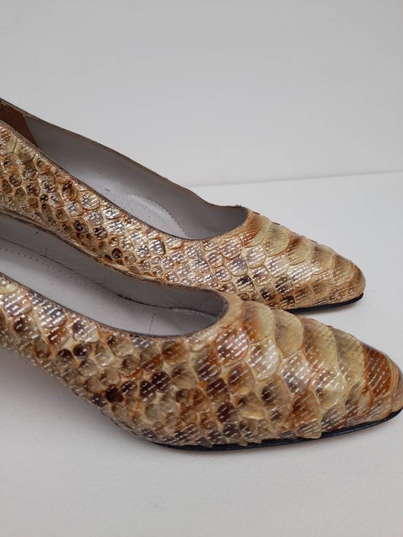 Vintage Snakeskin Shoes 1960s Never Worn. Size 6 and a Half
