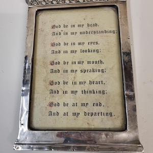 Art Nouveau 1910s Silver Hallmarked Picture Frame.