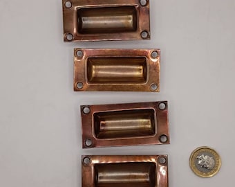 1960s 4 x Brass sliding door handles brand new old stock.