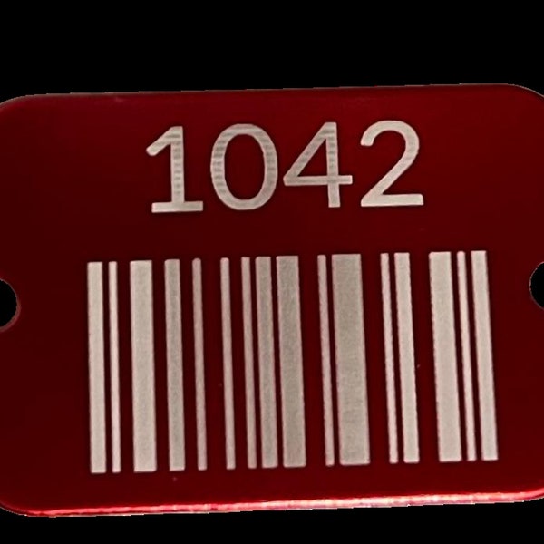 Custom Aluminum Asset tag for companies, plants outdoor use, Barcode, QR code, Durable, with holes