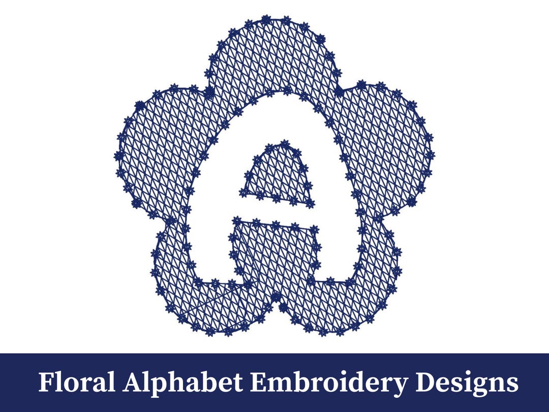 Mesh Letter Mesh Floral Alphabet Embroidery Letters, Lace Monogram Machine ...