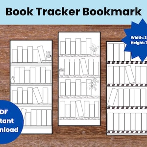 Book Tracker Bookmark Imprimable, Lecture Bookmark Tracker, Bookshelf Tracker Book Marks, Book Challenge, Coloriage Signets imprimables