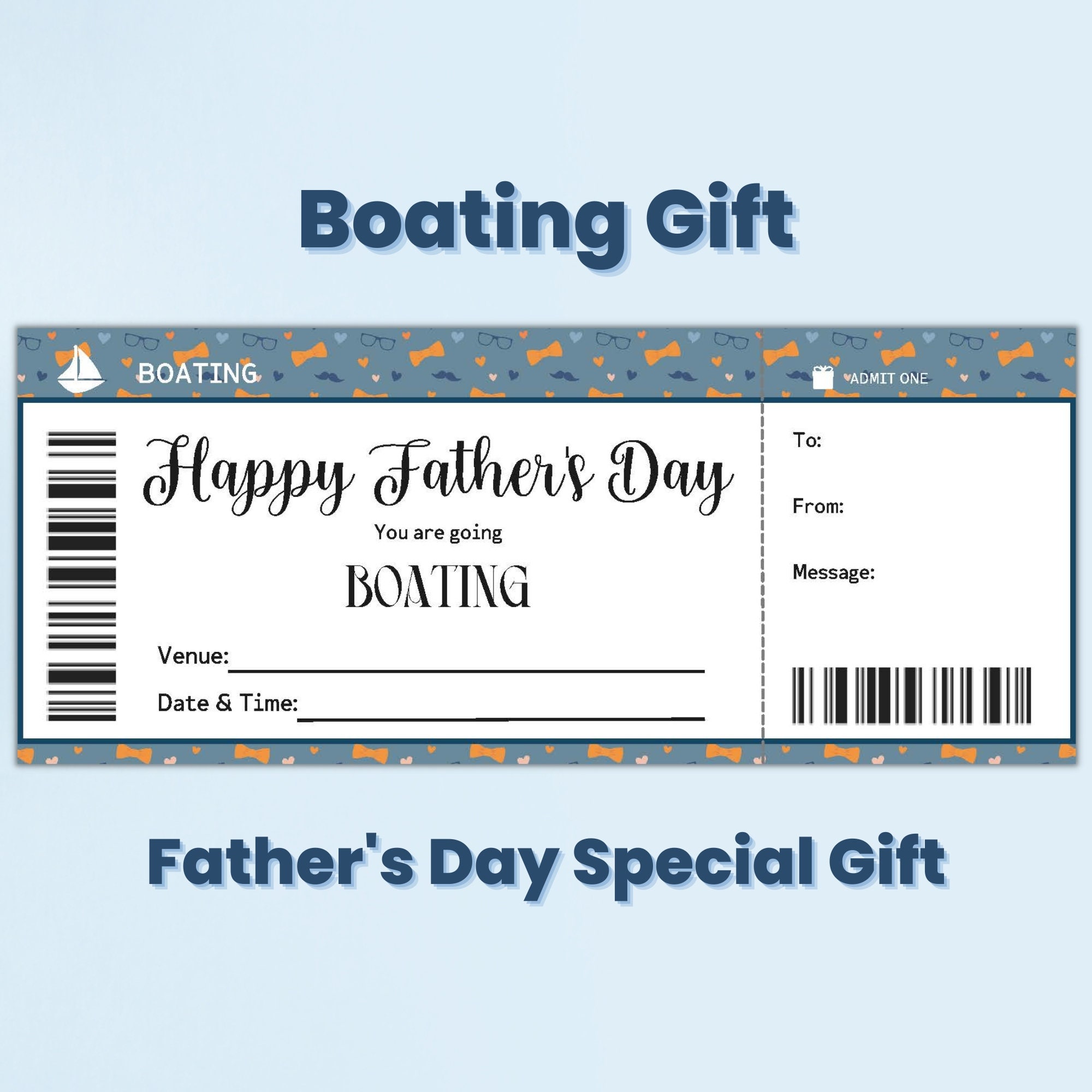 Boat Gift Certificate Printable