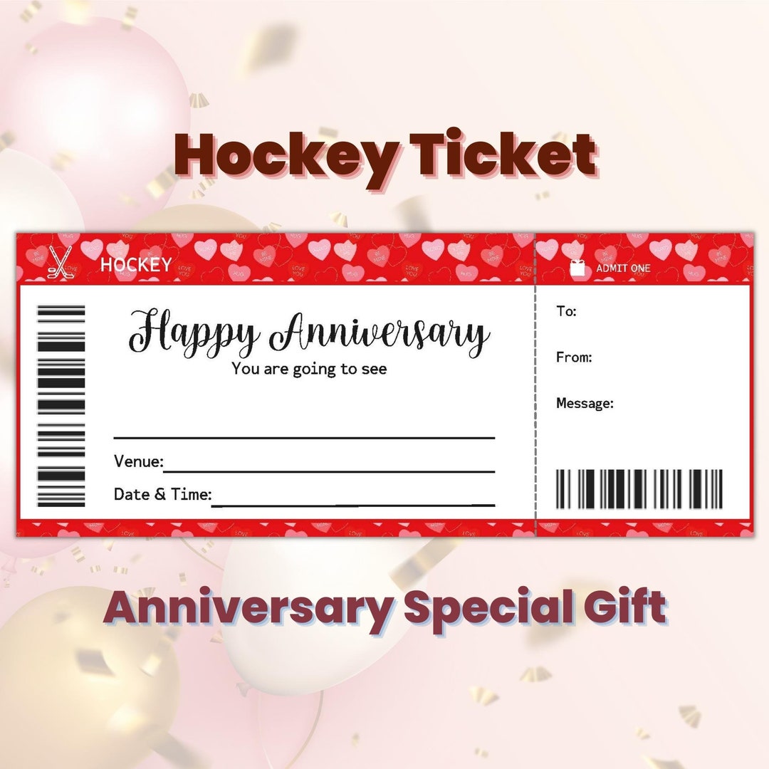 Personalized Hockey Ticket Template Anniversary Gift Etsy personalized-hockey-ticket-template-anniversary-gift-etsy
