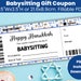 Personalized Hanukkah Gift Coupon Template : Babysitting - Etsy