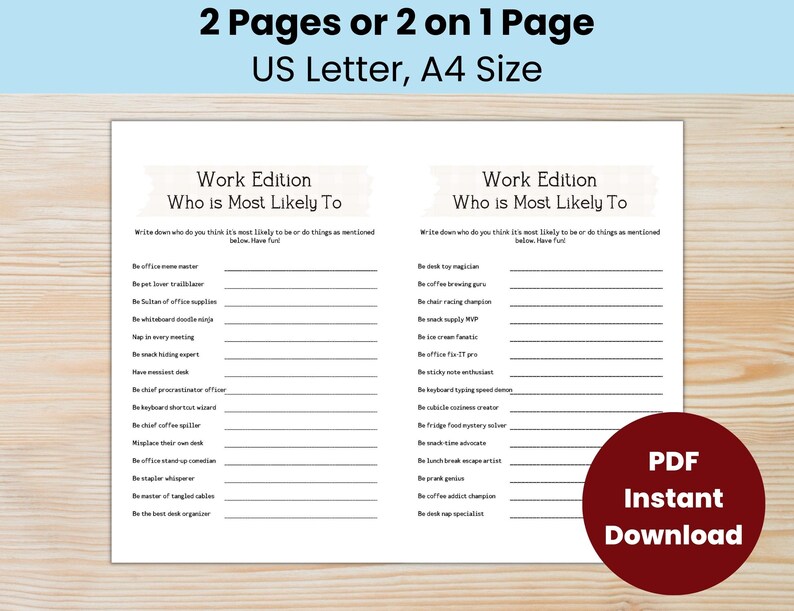 Most Likely to Game, Office Party Games, Team Building Games, Workplace