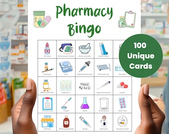 Apotheekbingo, leuke apotheekweekspellen voor toekomstige apotheker, apothekersassistent, apotheekstudent, apotheekafstuderen, werkbingo