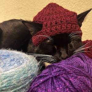 Red Inspired Cat Hat Pattern Crochet