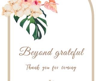 Wedding Thank you Card 5x7 inch