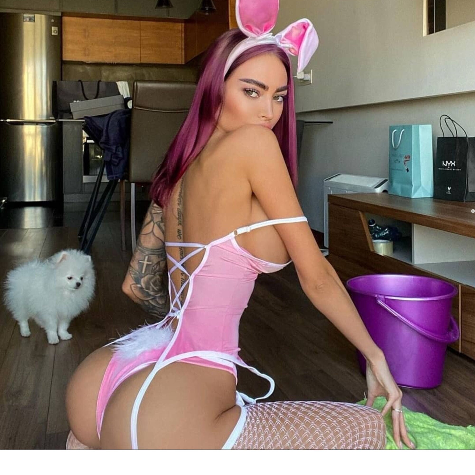 Disfraz sexy de Pascua disfraz de conejita Playboy conjunto de lenceria de disfraz de conejita Playboy rosa disfraz de conejita sexy Etsy Mexico