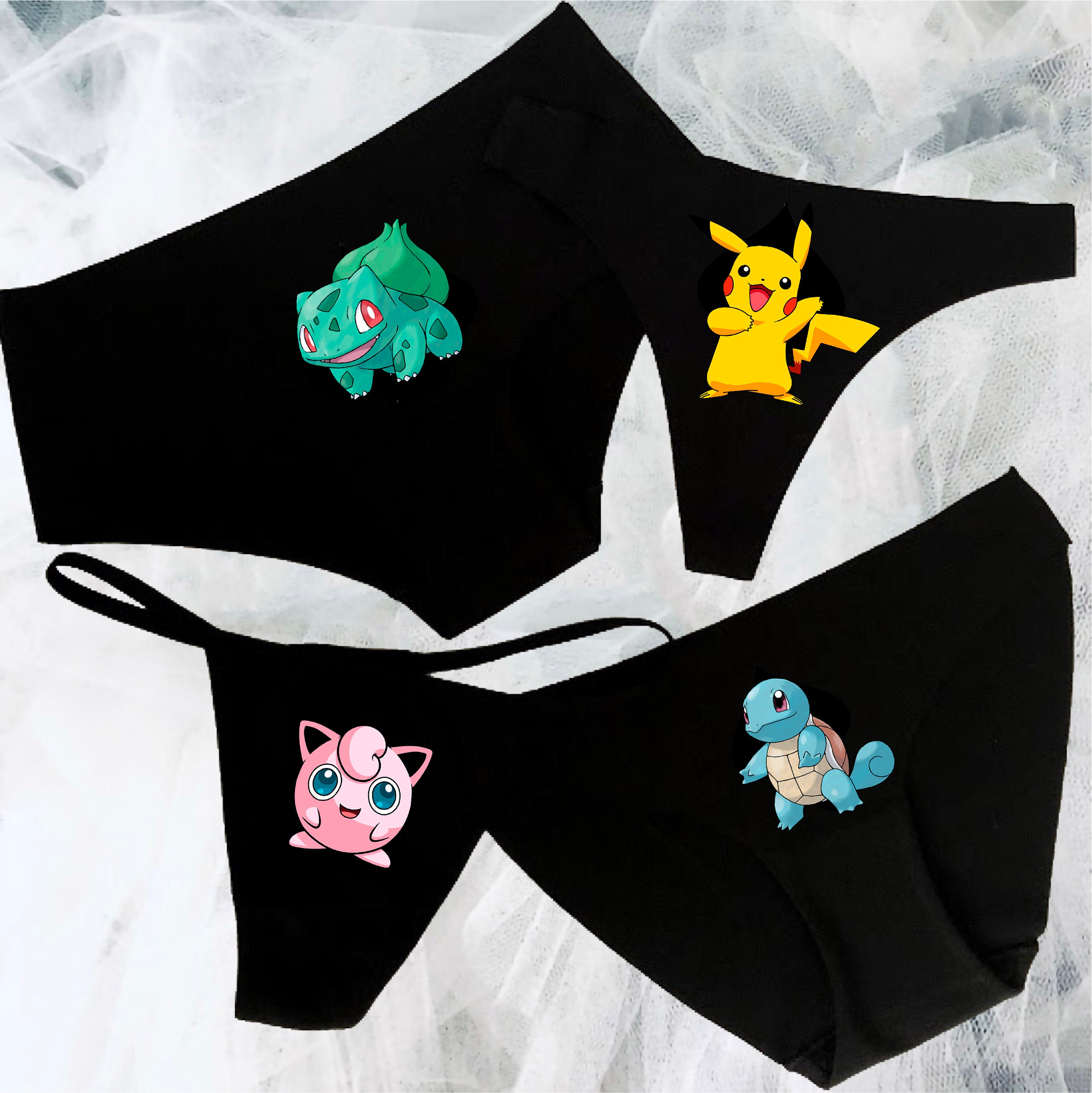 Pokemon Panties, Pikachu, Bulbasaur, Charmander, Squirtle, Giglipuff  Girlfriend Christmas Gift Long Distance, Pokemon Lingerie -  Canada