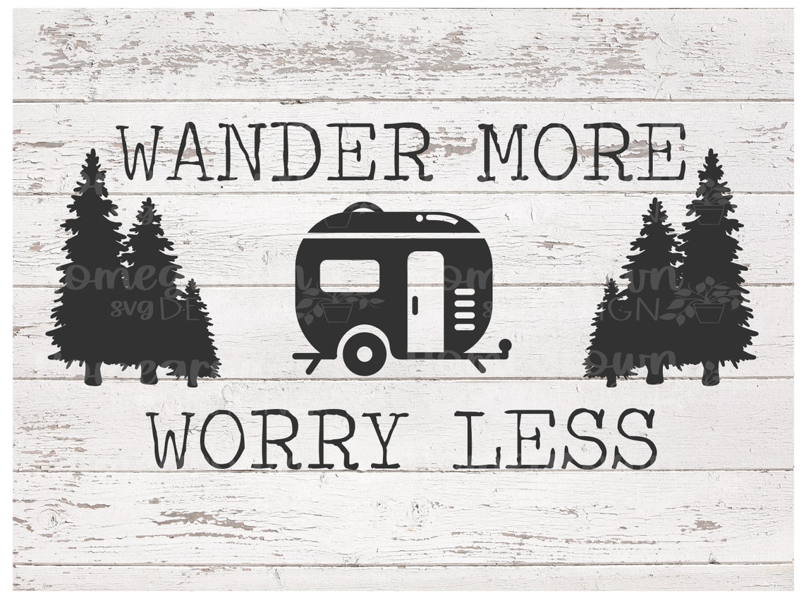 Camp More Worry Less Mountains Moon Stars Embroidered Patch Iron-on / Sew-on