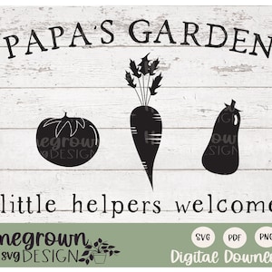 Papa’s Garden SVG Father’s Day SVG Garden Sign - Etsy