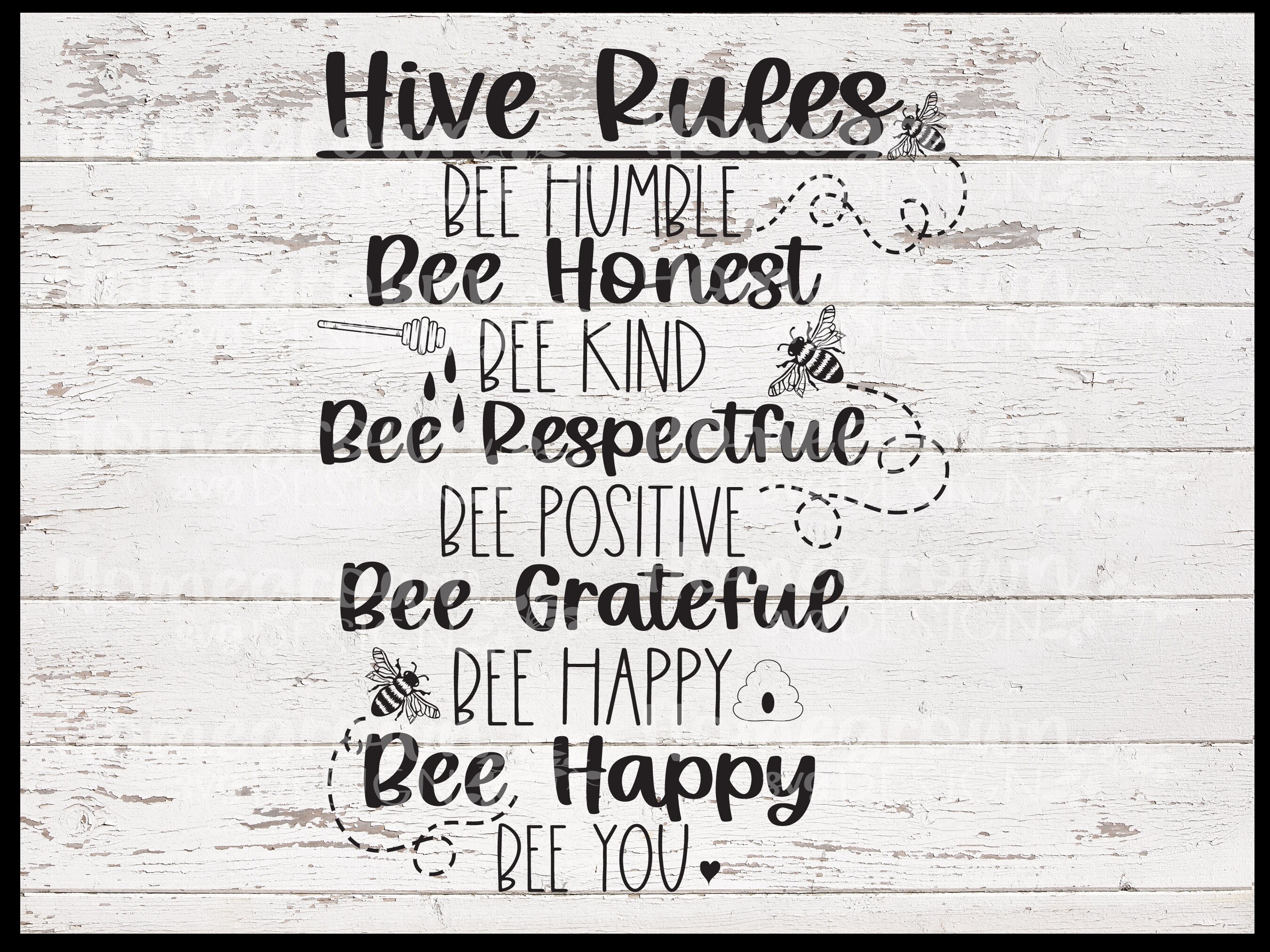 Hive Rules Family SVG Classroom Rules SVG Honey Bee SVG Etsy Canada