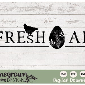 Fresh AF Egg SVG - Fresh AF Egg Stamp Supply - Farm Fresh Eggs Sign - Backyard Chicken Farmer Decal - Funny Chicken Quote - Digital Download