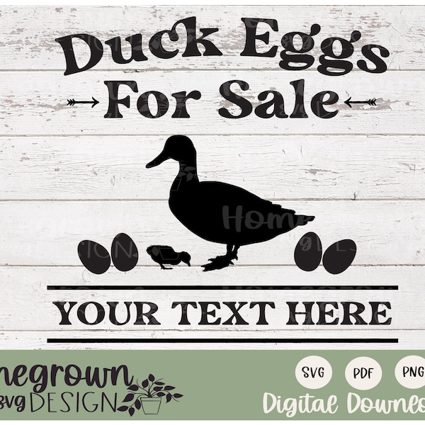 Duck Eggs For Sale SVG - Duck Eggs Sign - Eggs For Sale SVG - Farm Stand SVG - Duck Sign - Produce Stand Sign - Poultry Sign - Eggs For Sale