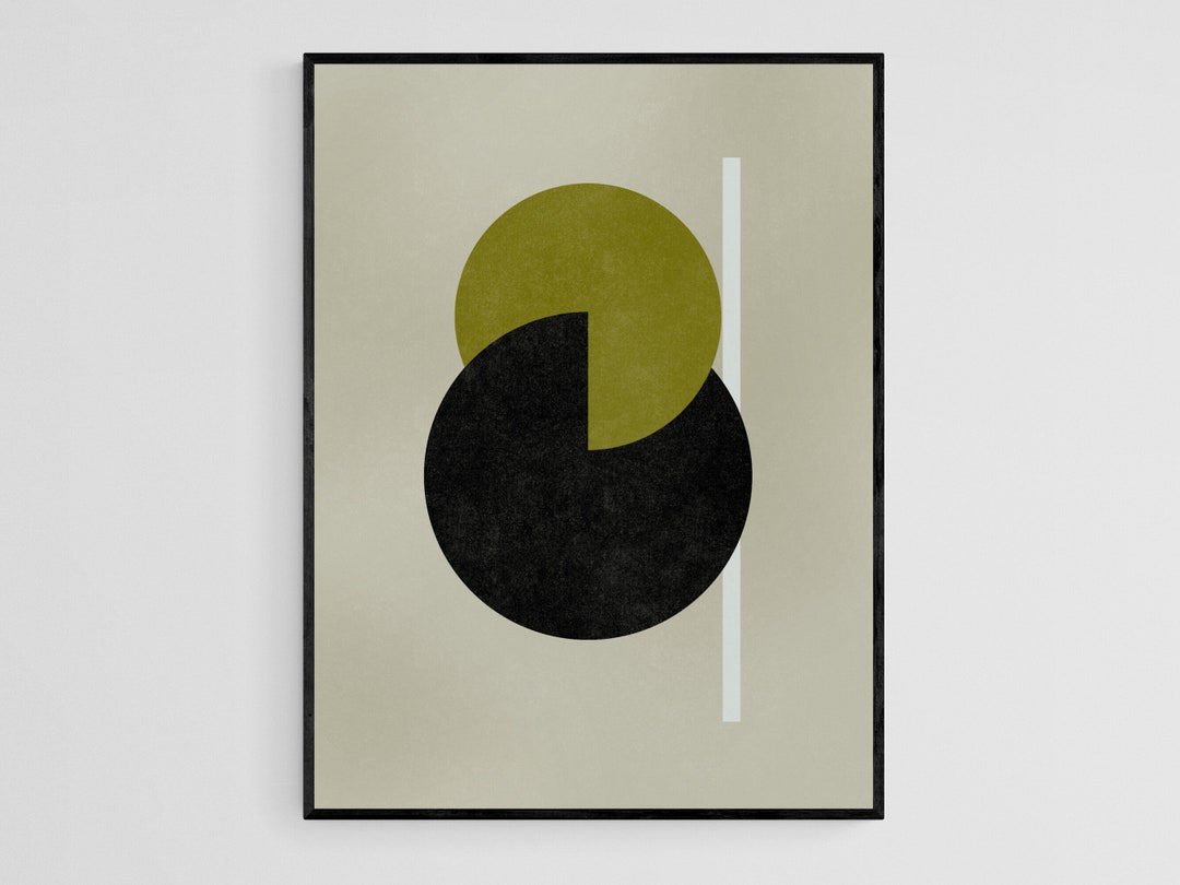 Modern Minimalist Art Print, Mid Century Modern Geometric Wall Art ...