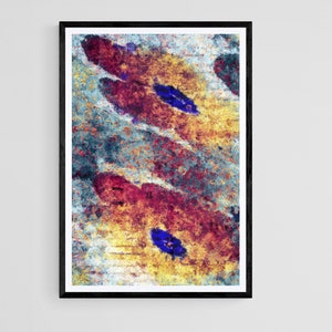 Impression d’art floral abstrait moderne, Art mural imprimable, Peinture d’art floral coloré botanique, Impression d’art pop of Color, Téléchargement numérique