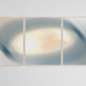 Set of 3 Aura Gallery Wall Art Prints, Abstract Gradient Ombre Home Decor, Triptych Wall Art, Aura Poster Set, Printable Wall Art Set