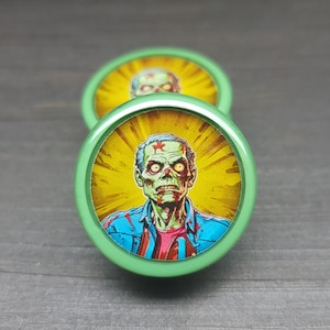 Brains?  -  Zombie  Plugs Gauges Earrings (Pair)